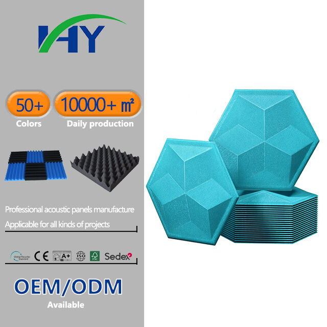 Cyan Acoustic Foam Panels 30x30cm for Sound Absorption