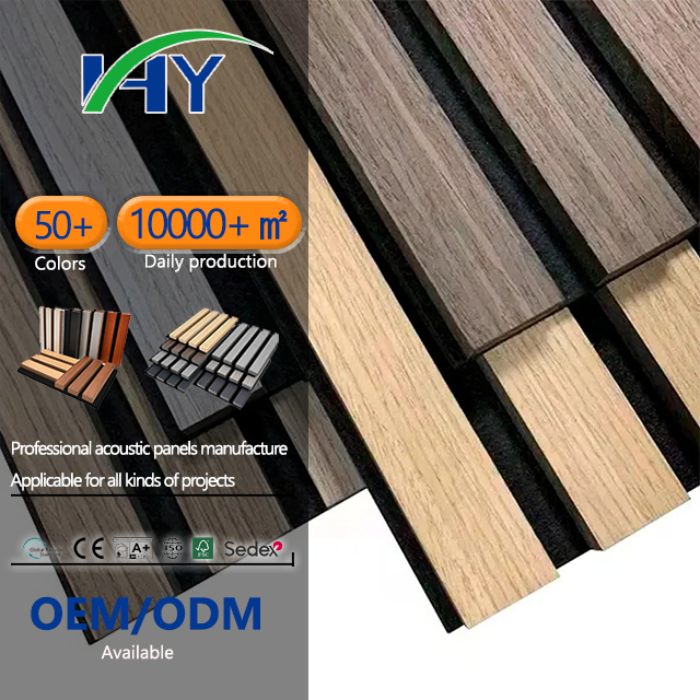 Wood Slat Acoustic Panel With Low VOC Emissions And Eco Friendly Finish