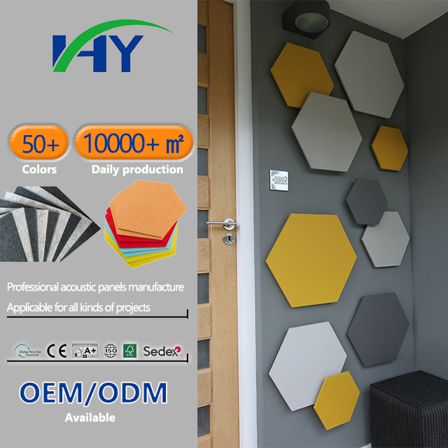 Custom Hexagon Acoustic Panels - Class A Fire Rated Soundproofing